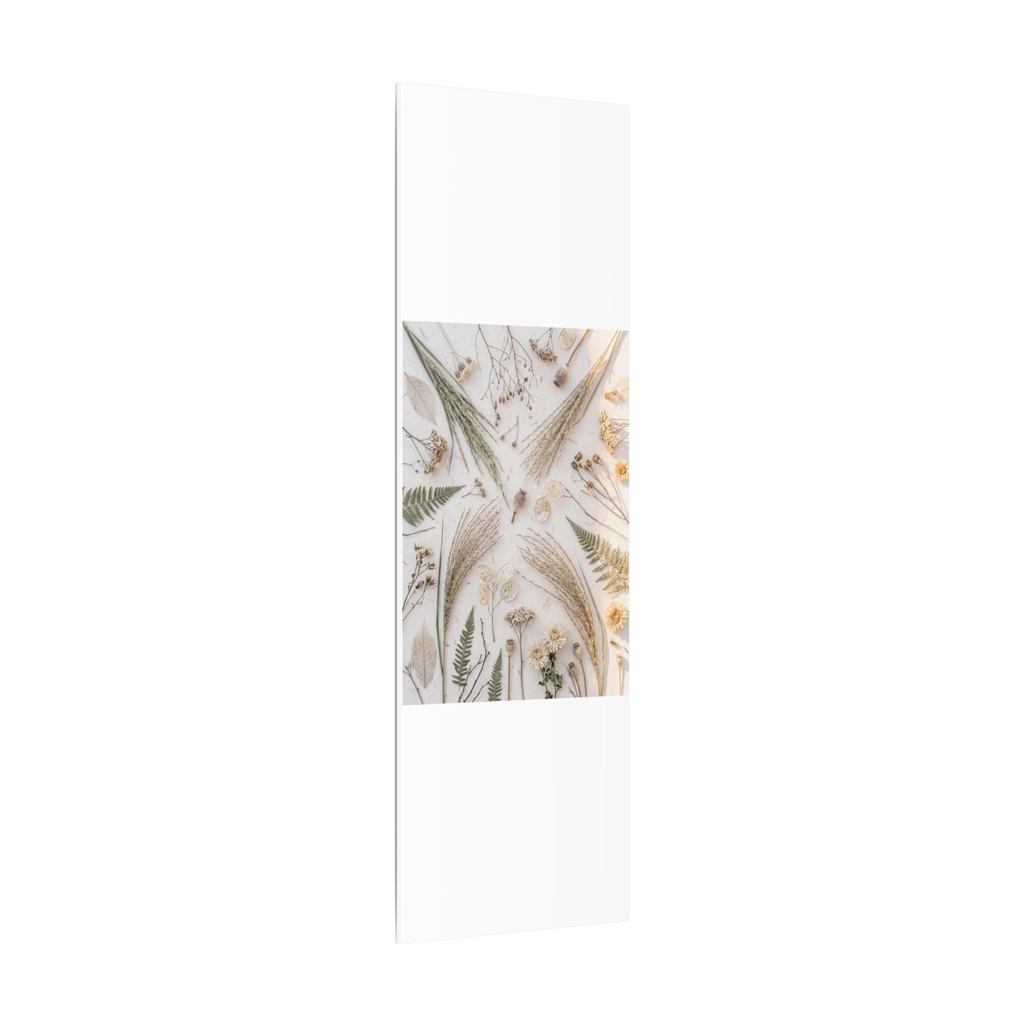 Elegant Dried Flowers Canvas Art - Japanese Pattern Japandi