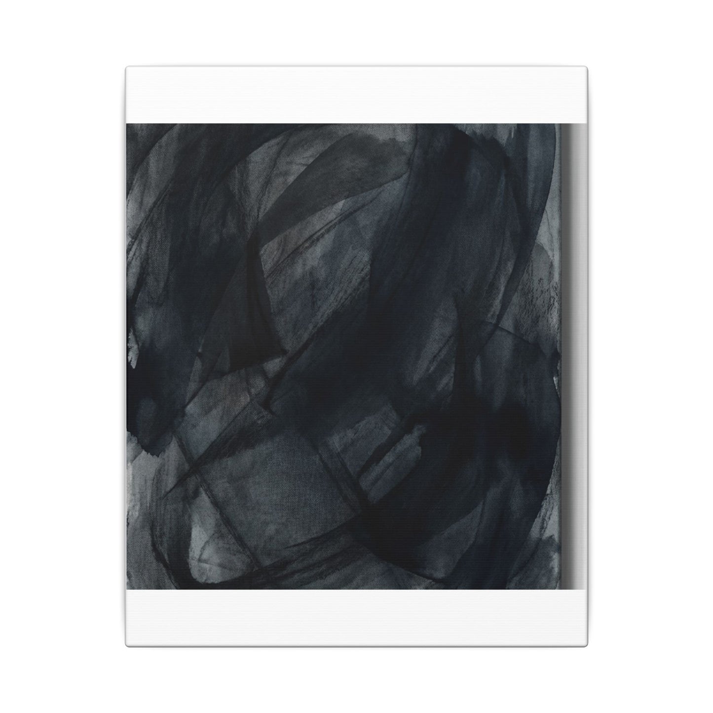 Deep Tones Dark Japandi Charcoal Canvas Art