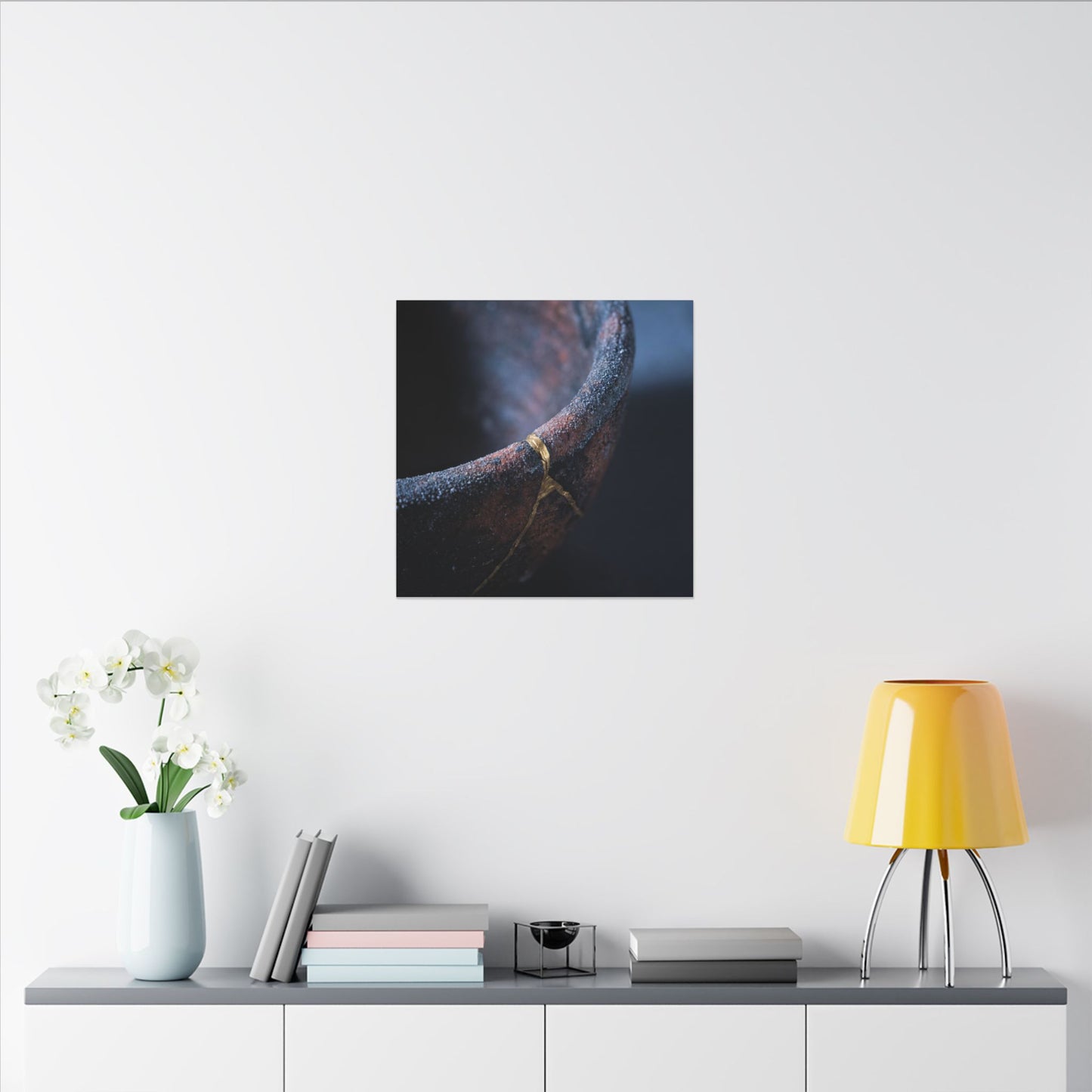 Artful Ceramic Bowl Canvas Art - Broken Beauty Kintsugi
