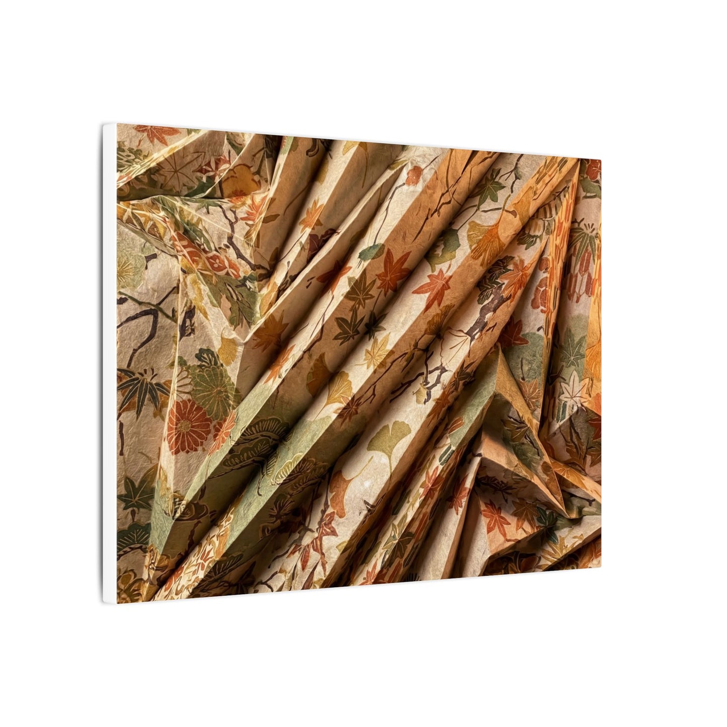Paper Fold Autumn Canvas Art | Japandi Earthy Design