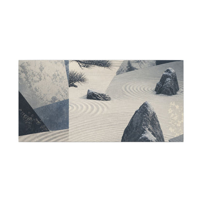 Seijaku Rock Garden Canvas Art - Zen Ukiyo E Inspired