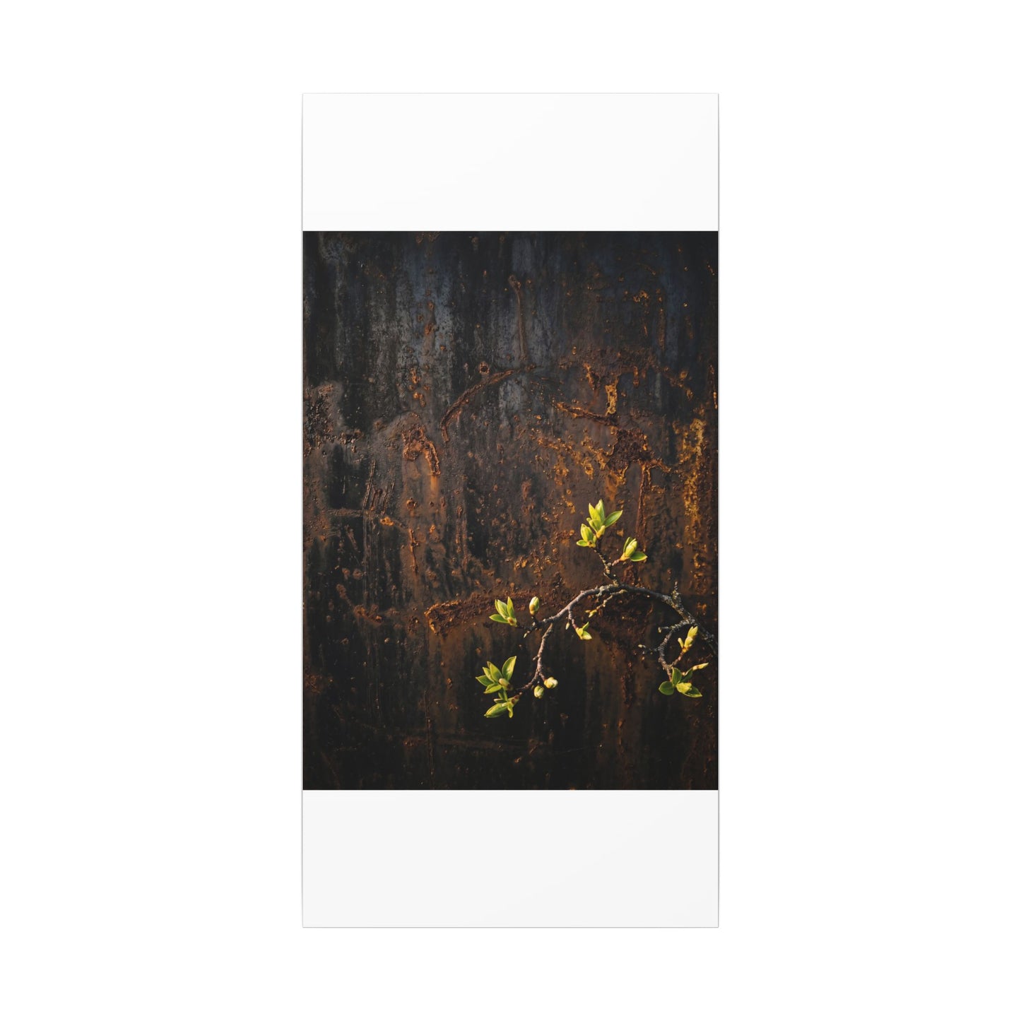 Golden Hour Rust Patina Canvas Art - Dark Japandi Fukinsei