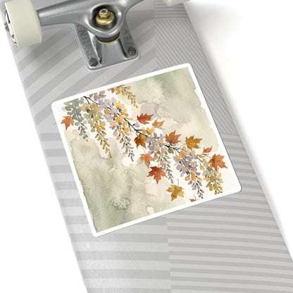 Cozy Wisteria Sticker - Watercolor Japandi