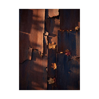 Rust Patina Wall Art Print | Autumn Dark Japandi Shadow Zen Art