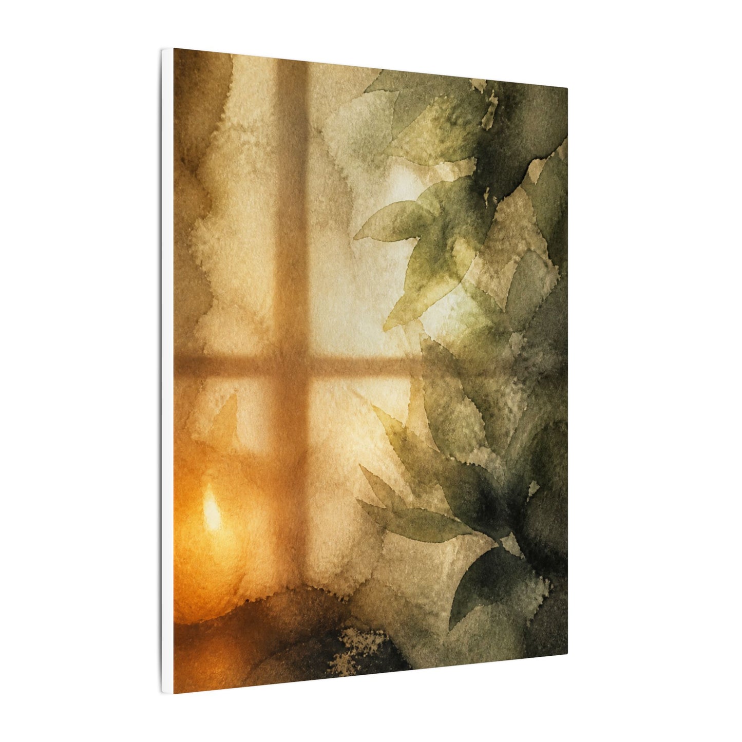Cozy Shoji Screen Canvas Art - Watercolor Japandi