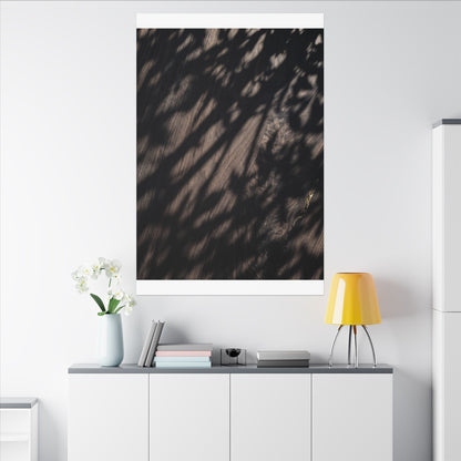 Shadow Play Summer Canvas Art | Dark Japandi Moody Design