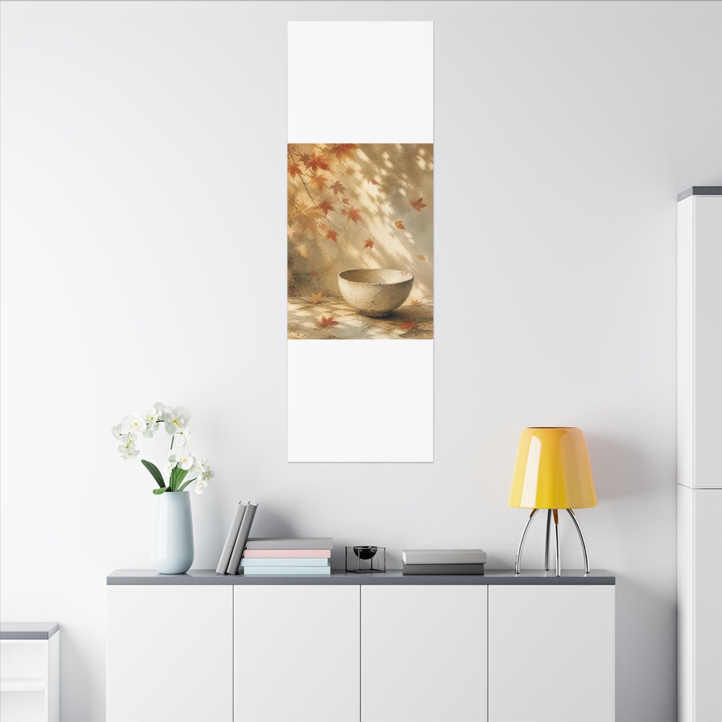 Japandi Ceramic Bowl in Dappled | Watercolor Canvas Art