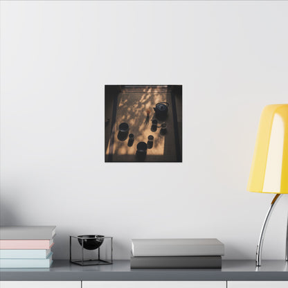 Shibui Tea Ceremony Canvas Art - Dark Japandi Shadow Zen