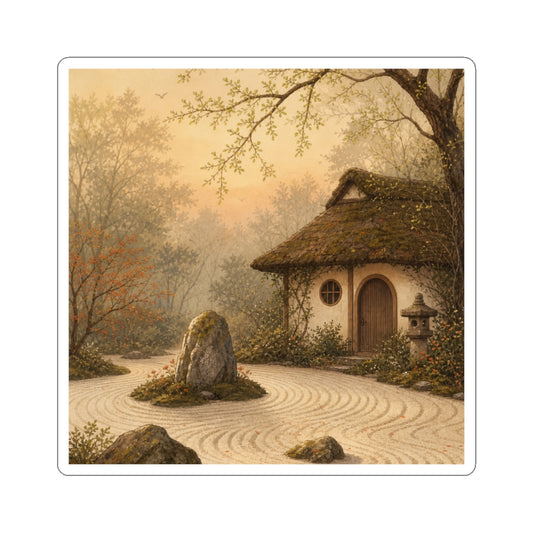 Dawn Rock Garden Sticker - Cottagecore Kanso