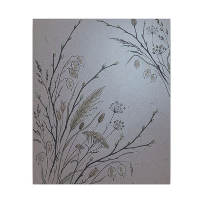 Spring Dried Flowers Japanese Pattern Canvas Art | Cozy Decor