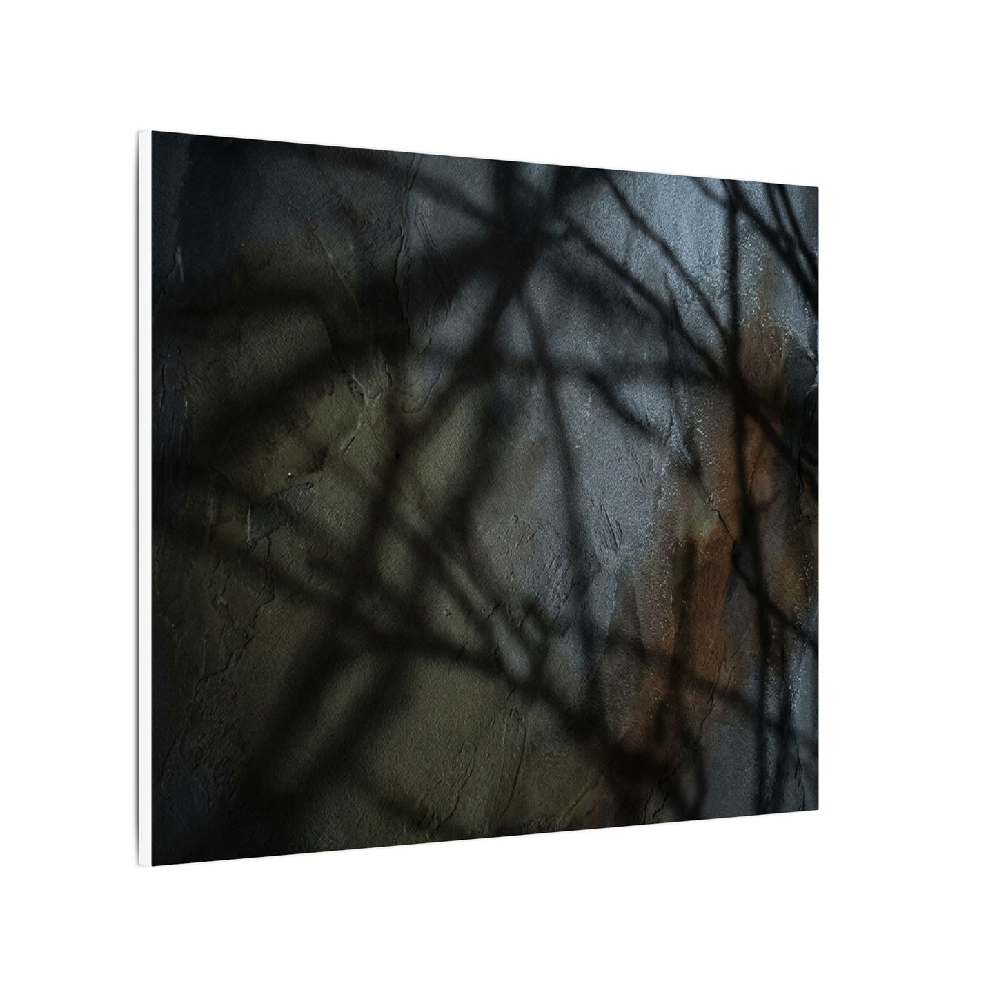 Shadow Play Dark Texture Canvas Art | Sophisticated Dark Japandi Art