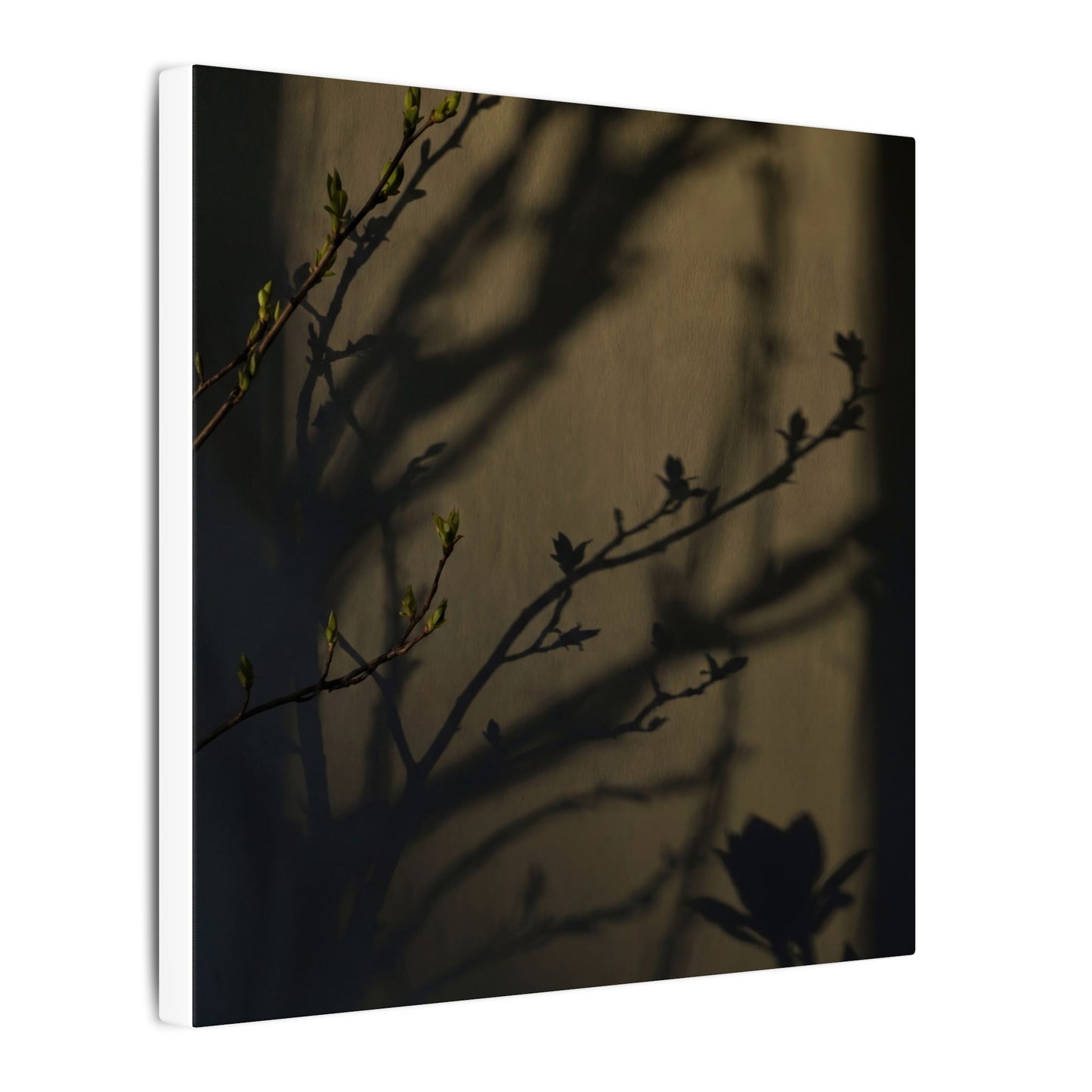 Seijaku Shadow Play Canvas Art - Dark Japandi Charcoal Ink
