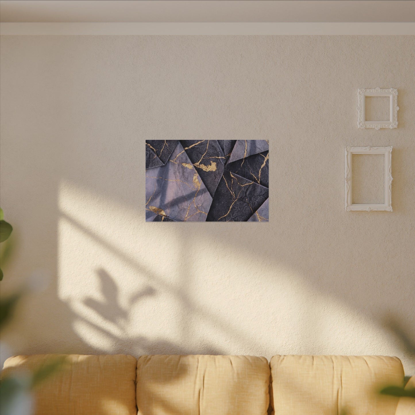 Seijaku Paper Fold Canvas Art - Kintsugi Gold Vein