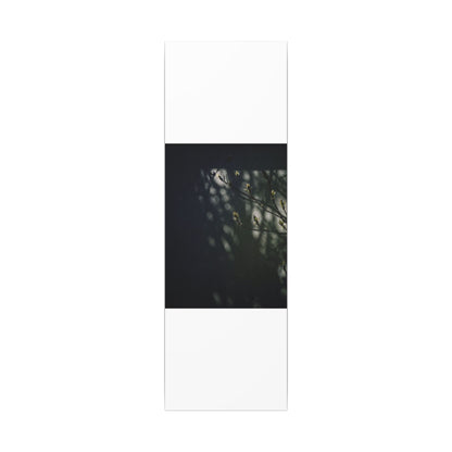 Dark Japandi Shoji Screen in Dappled | Moody Minimal Canvas Art