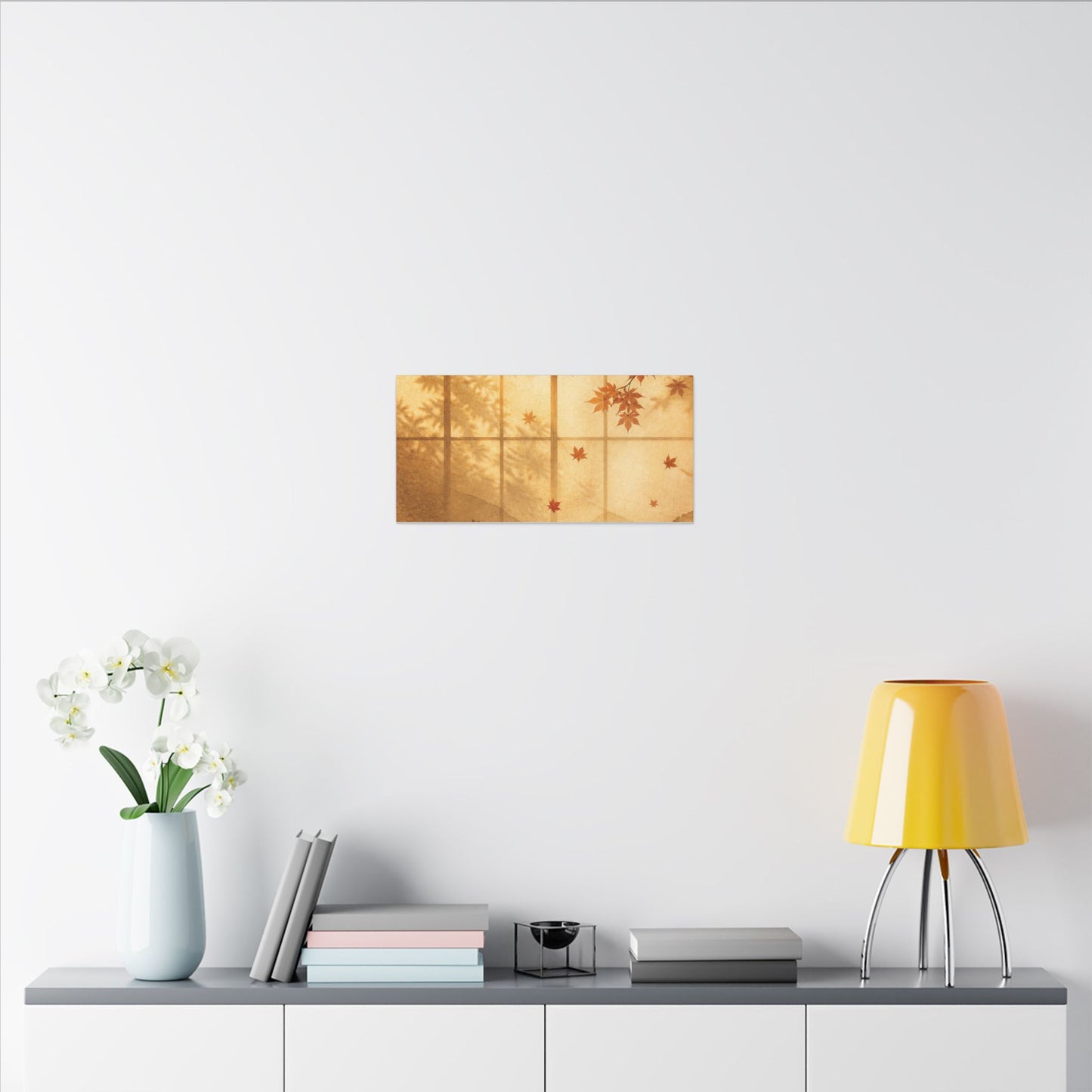 Shoji Screen Texture Canvas Art | Earthy Japandi Art