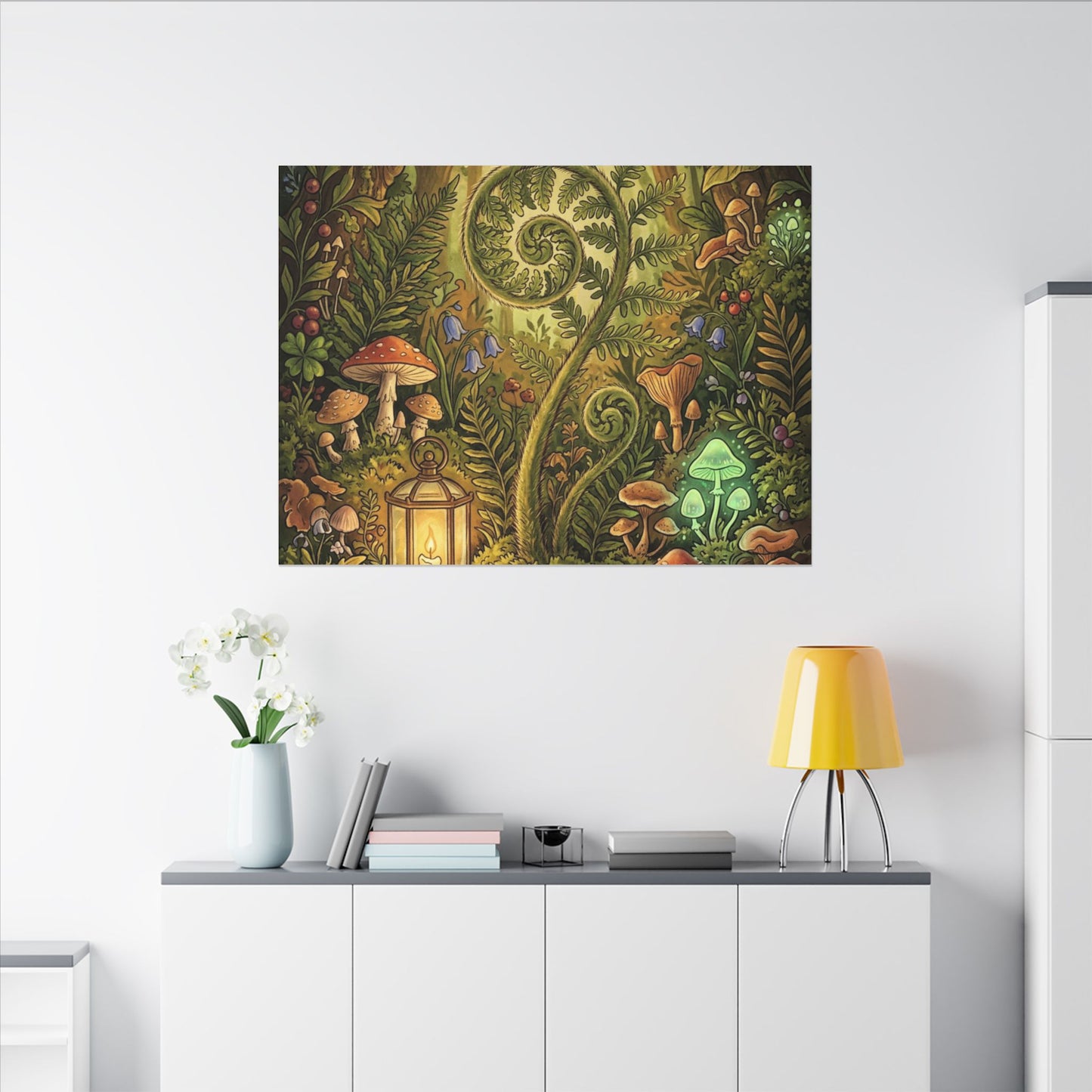 Elegant Ceramic Bowl Canvas Art - Minimal Line Japandi