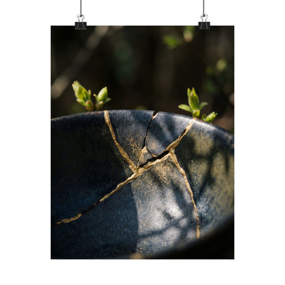 Spring Broken Pottery Shadow Zen Wall Art Print | Moody Decor Art Print