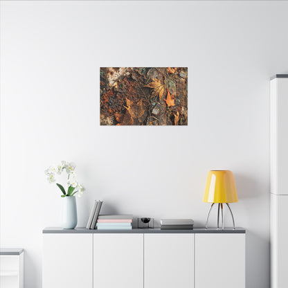 Rust Patina Canvas Art | Autumn Japandi Texture Art