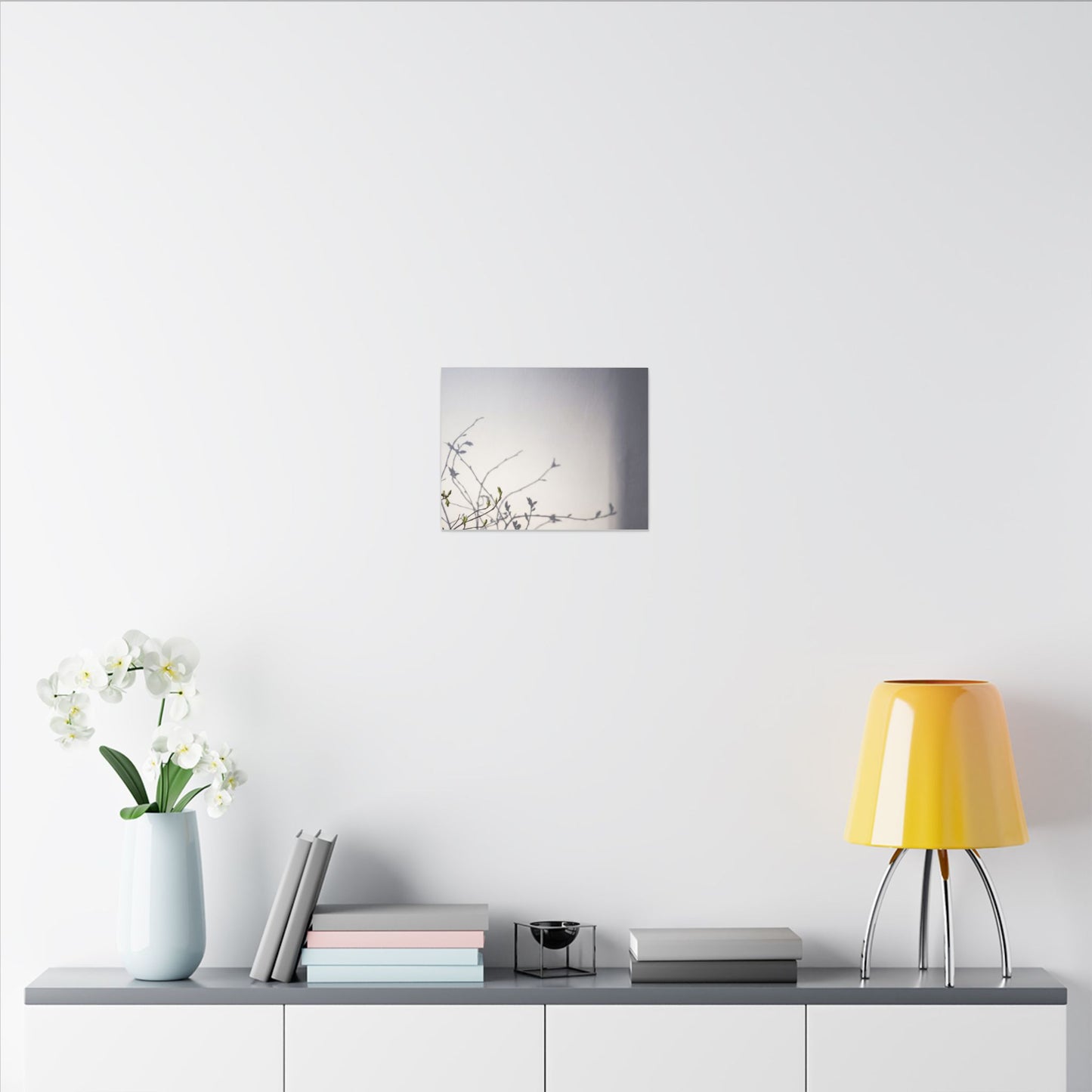 Japandi Shadow Play in Dawn | Japanese Pattern Canvas Art