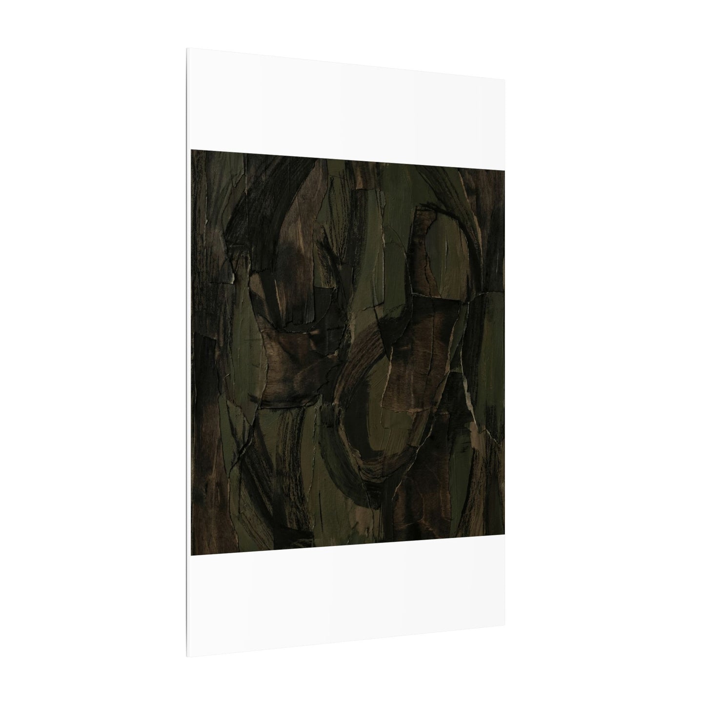Mixed Media Dark Japandi Textured Canvas Art
