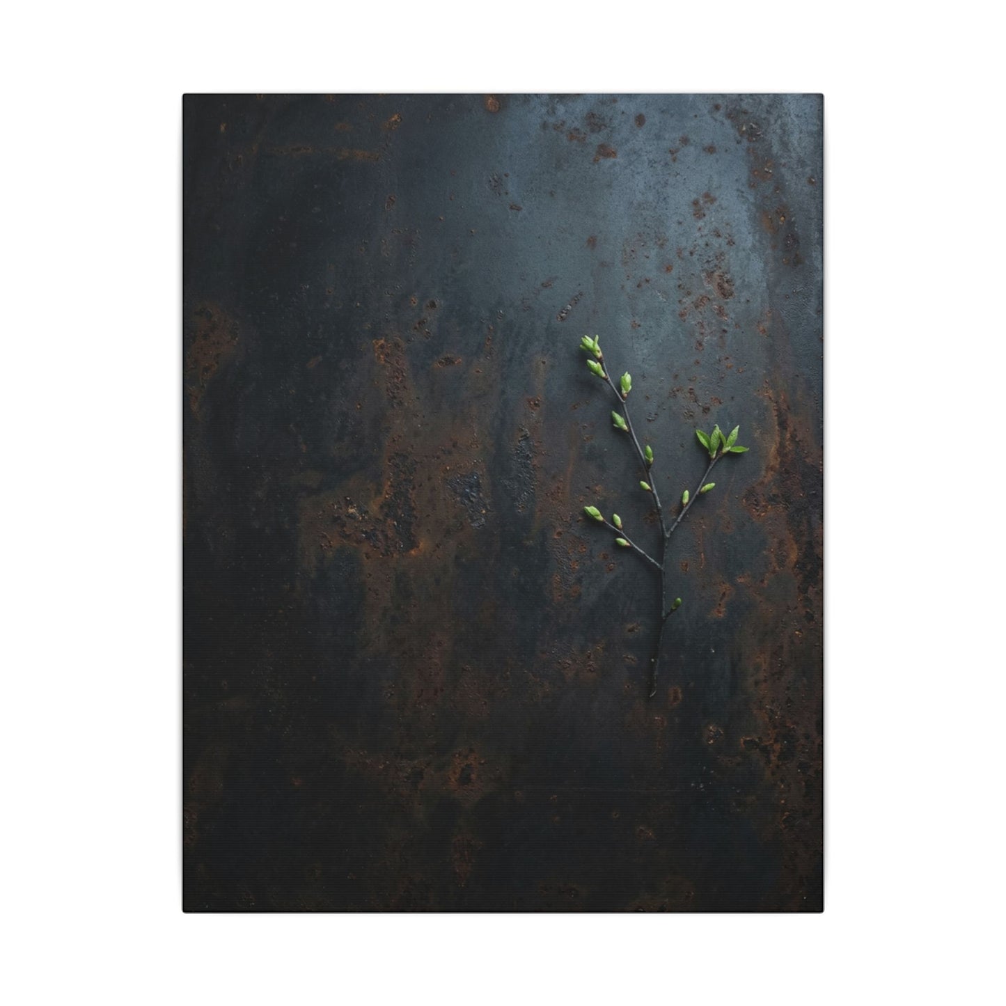 Rust Patina Moody Minimal Canvas Art | Moody Dark Japandi Art