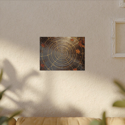 Artful Water Ripple Canvas Art - Gold Vein Kintsugi
