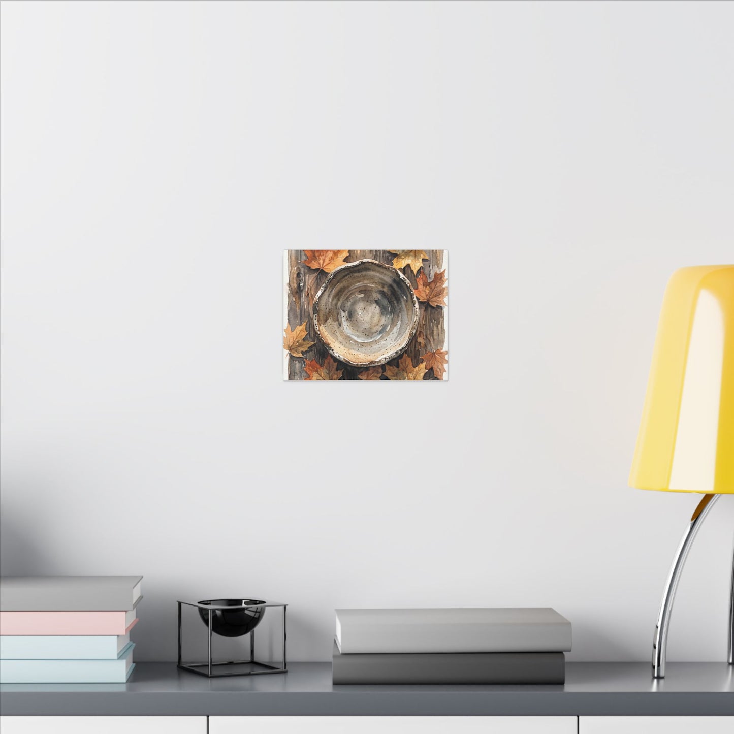 Ma Ceramic Bowl Canvas Art - Japandi Watercolor
