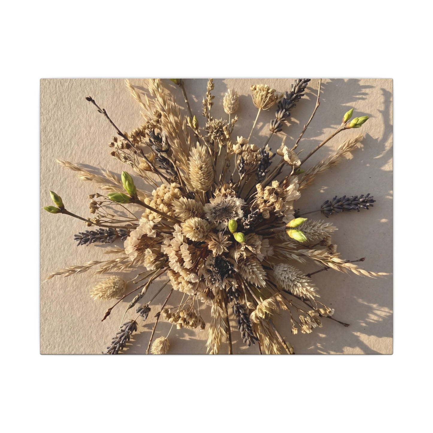 Dried Flowers Spring Canvas Art | Japandi Earthy Design