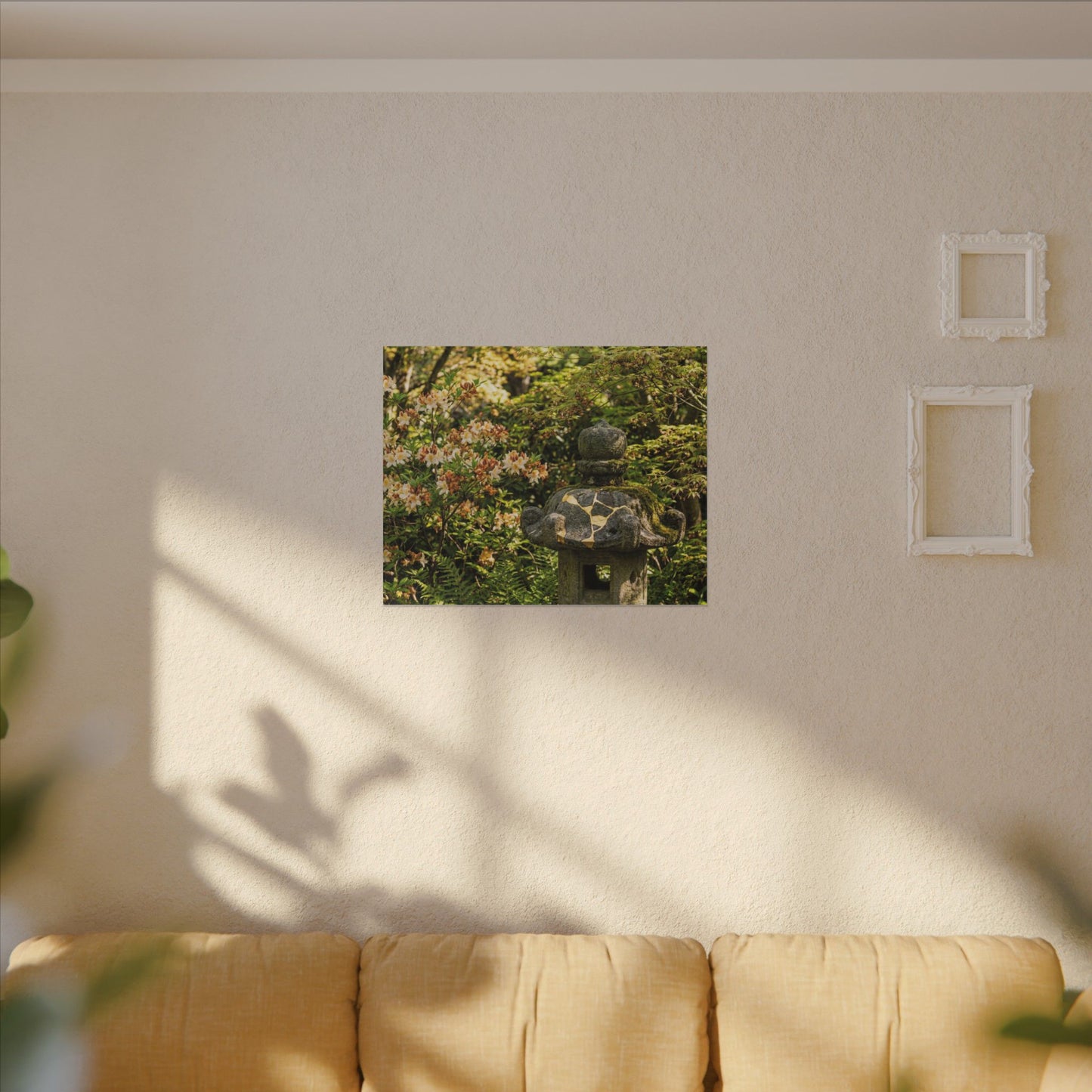 Spring Stone Lantern Gold Repair Canvas Art | Beautiful Decor