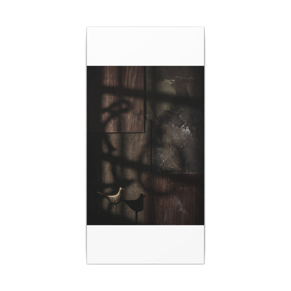 Dark Japandi Shadow Play in Candlelight | Dark Texture Canvas Art