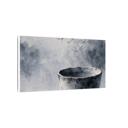 Seijaku Ceramic Bowl Canvas Art - Zen Sumi E