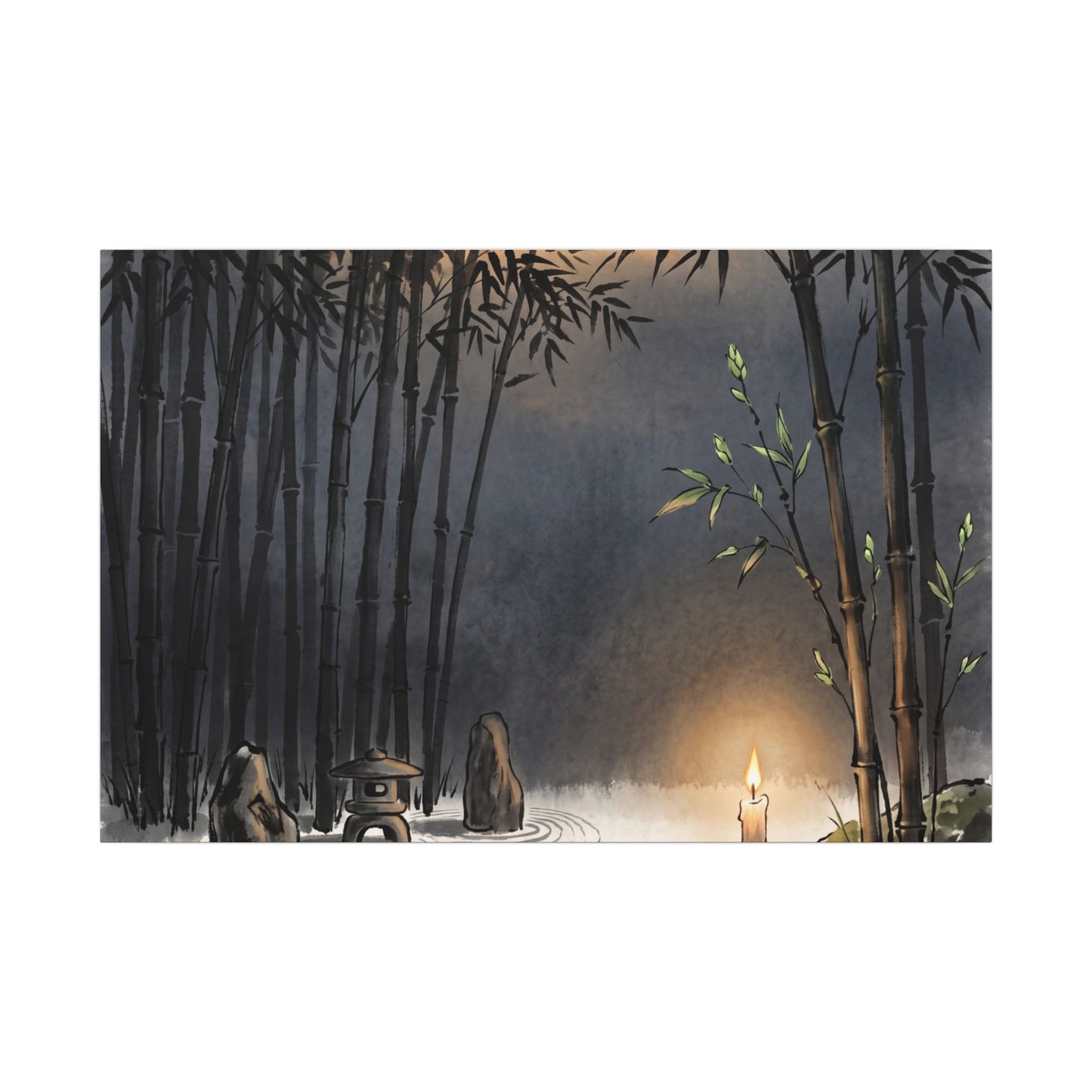 Tranquil Bamboo Grove Canvas Art - Karesansui Zen