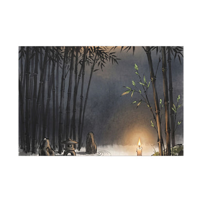 Tranquil Bamboo Grove Canvas Art - Karesansui Zen
