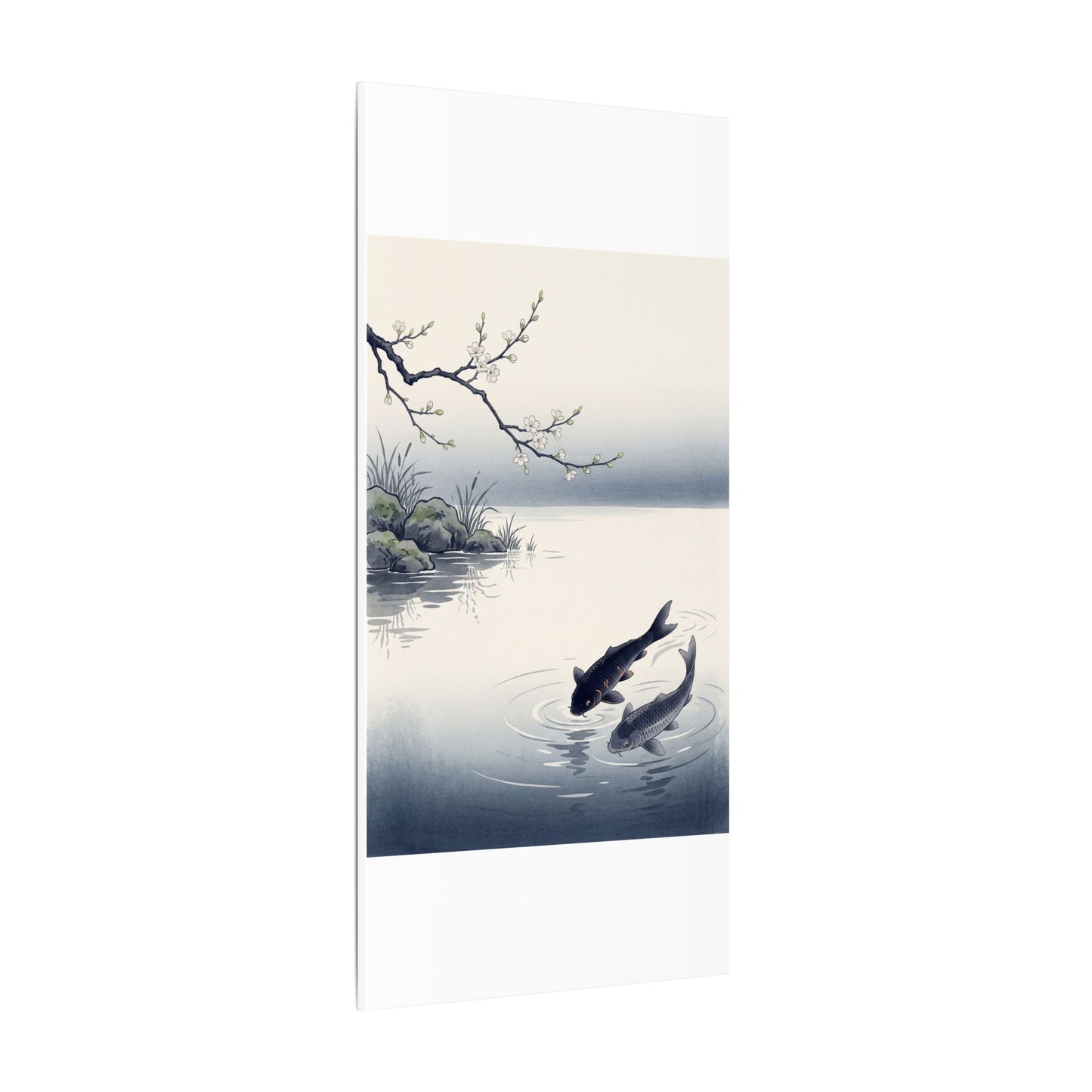 Ma Koi Pond Canvas Art - Zen Ukiyo E Inspired