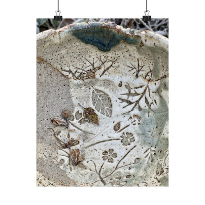 Winter Ceramic Bowl Japanese Pattern Wall Art Print | Earthy Decor Art Print