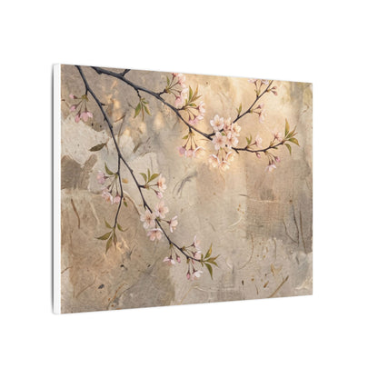Summer Cherry Blossom Texture Canvas Art | Neutral Decor