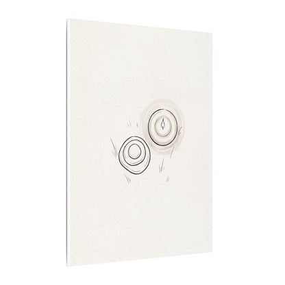 River Stones Canvas Art | Winter Japandi Minimal Line Art
