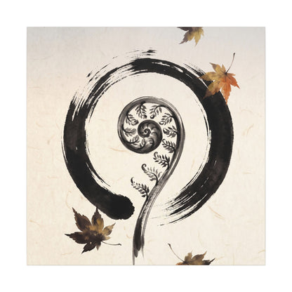 Fern Unfurling Autumn Canvas Art | Zen Peaceful Design