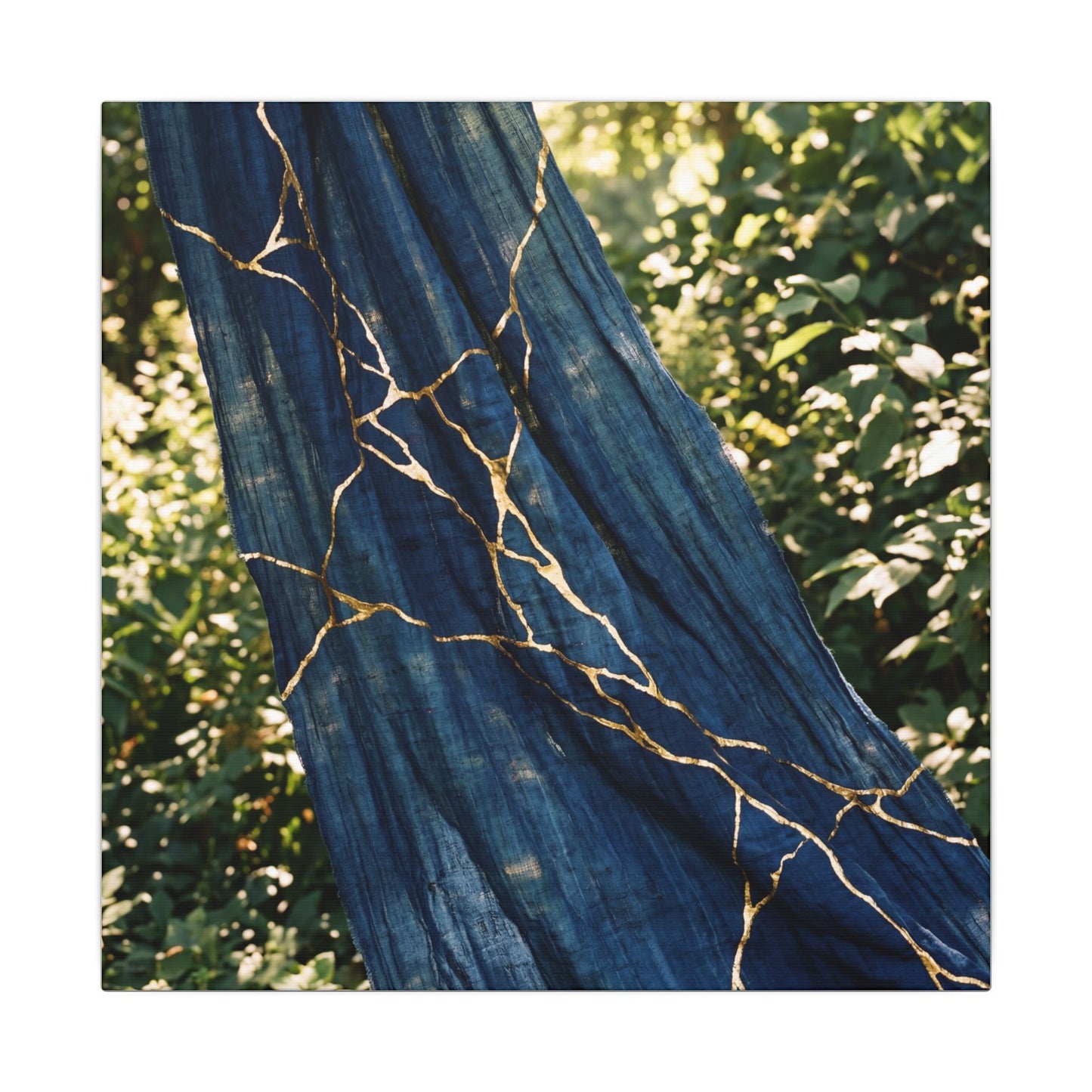 Resilient Silk Drape Canvas Art - Gold Repair Kintsugi