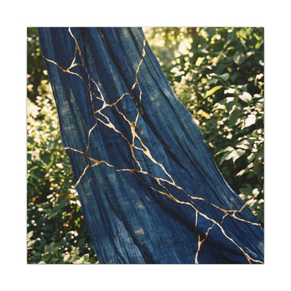 Resilient Silk Drape Canvas Art - Gold Repair Kintsugi