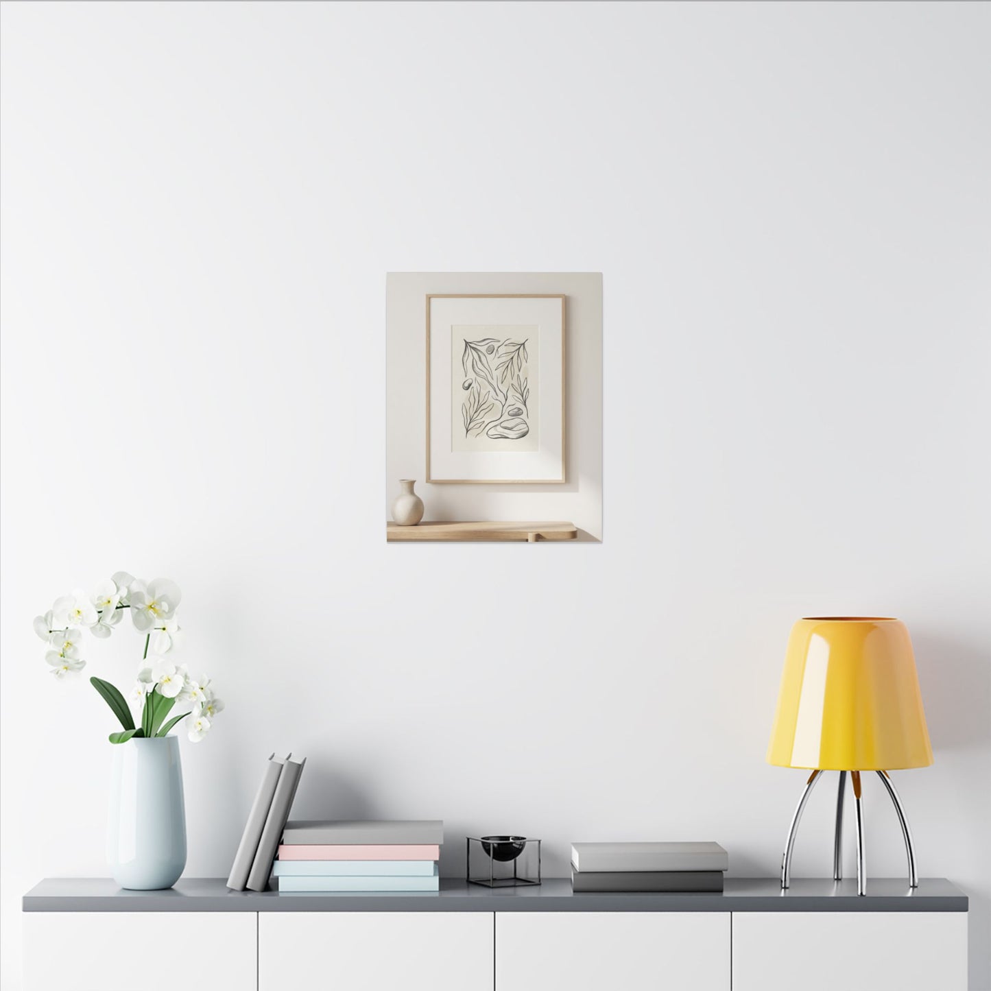 Japandi Charcoal Canvas Art