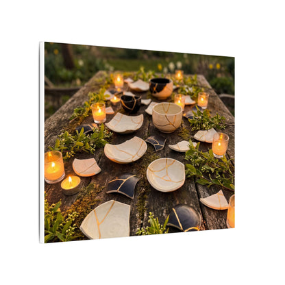 Broken Pottery Spring Canvas Art | Kintsugi Beautiful Design
