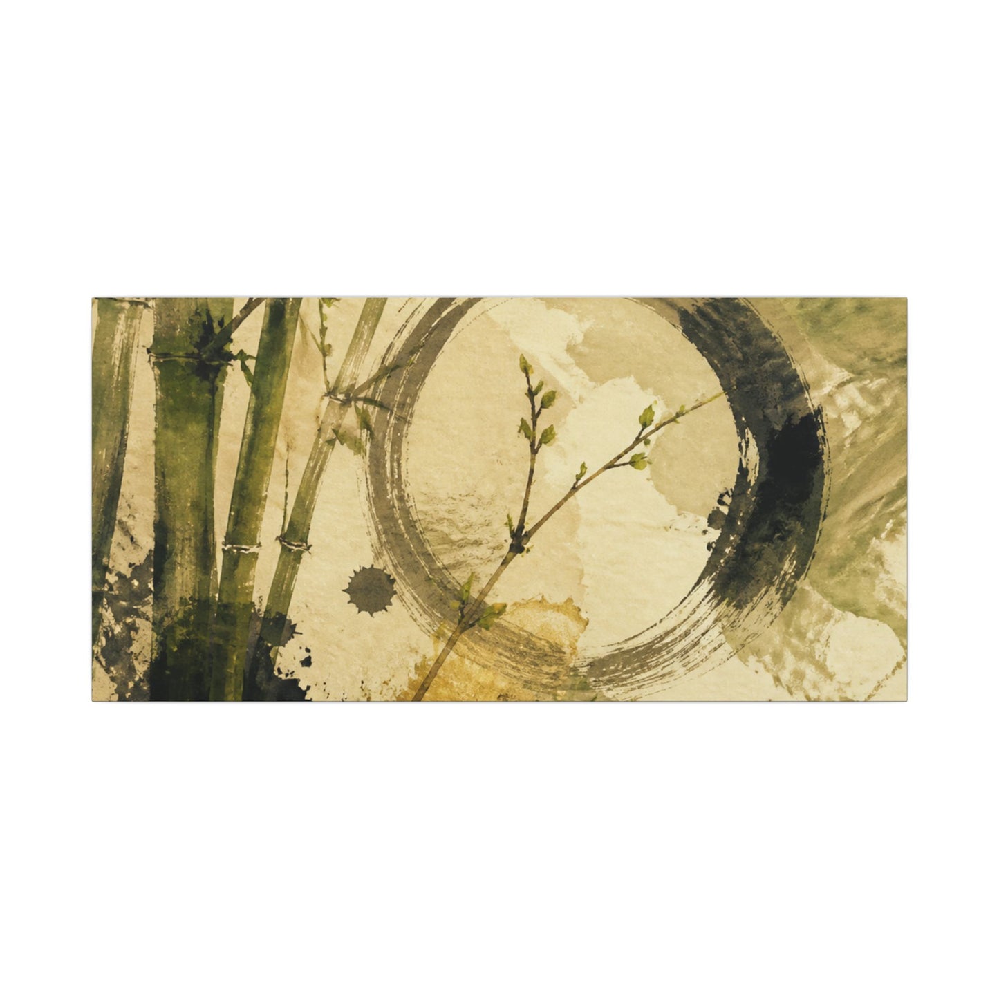 Ink Brushstroke Sumi E Canvas Art | Calm Zen Art