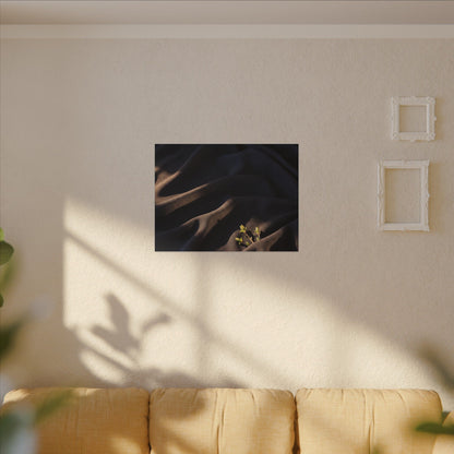 Silk Drape Shadow Zen Canvas Art | Luxurious Dark Japandi Art