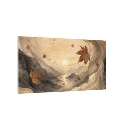 Autumn Silk Drape Watercolor Canvas Art | Earthy Decor