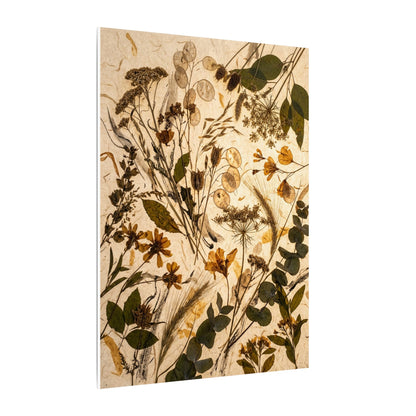 Dried Flowers Summer Canvas Art | Japandi Neutral Design