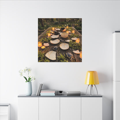 Broken Pottery Spring Canvas Art | Kintsugi Beautiful Design