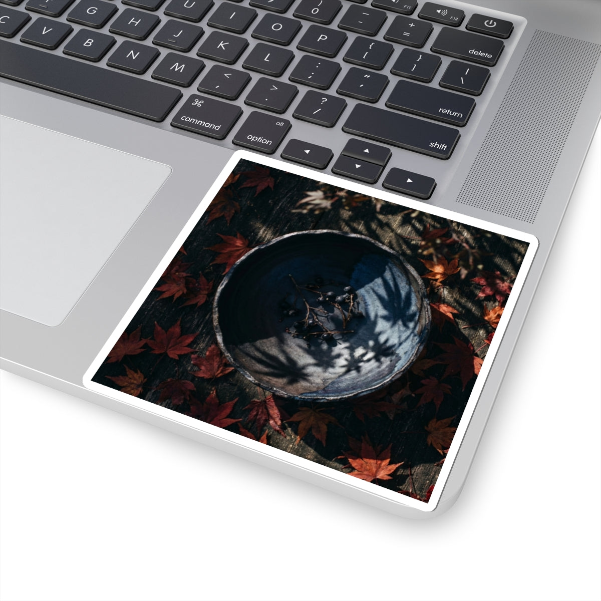 Dappled Ceramic Bowl Sticker - Dark Japandi Kanso