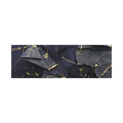 Beautiful Paper Fold Canvas Art - Crackle Gold Kintsugi