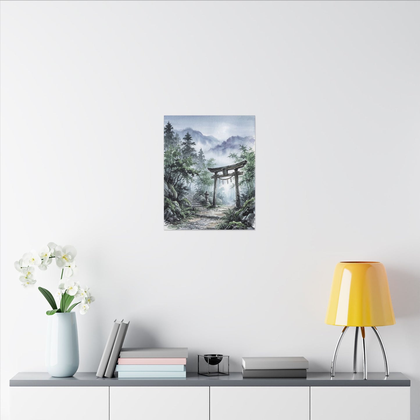 Moonlight Torii Gate Canvas Art - Zen Fukinsei